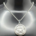 🤍 White Howlite Pentagram Pendant Necklace 🤍