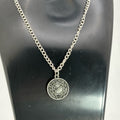🕰️ Silver Tone Clock Pendant Necklace – New