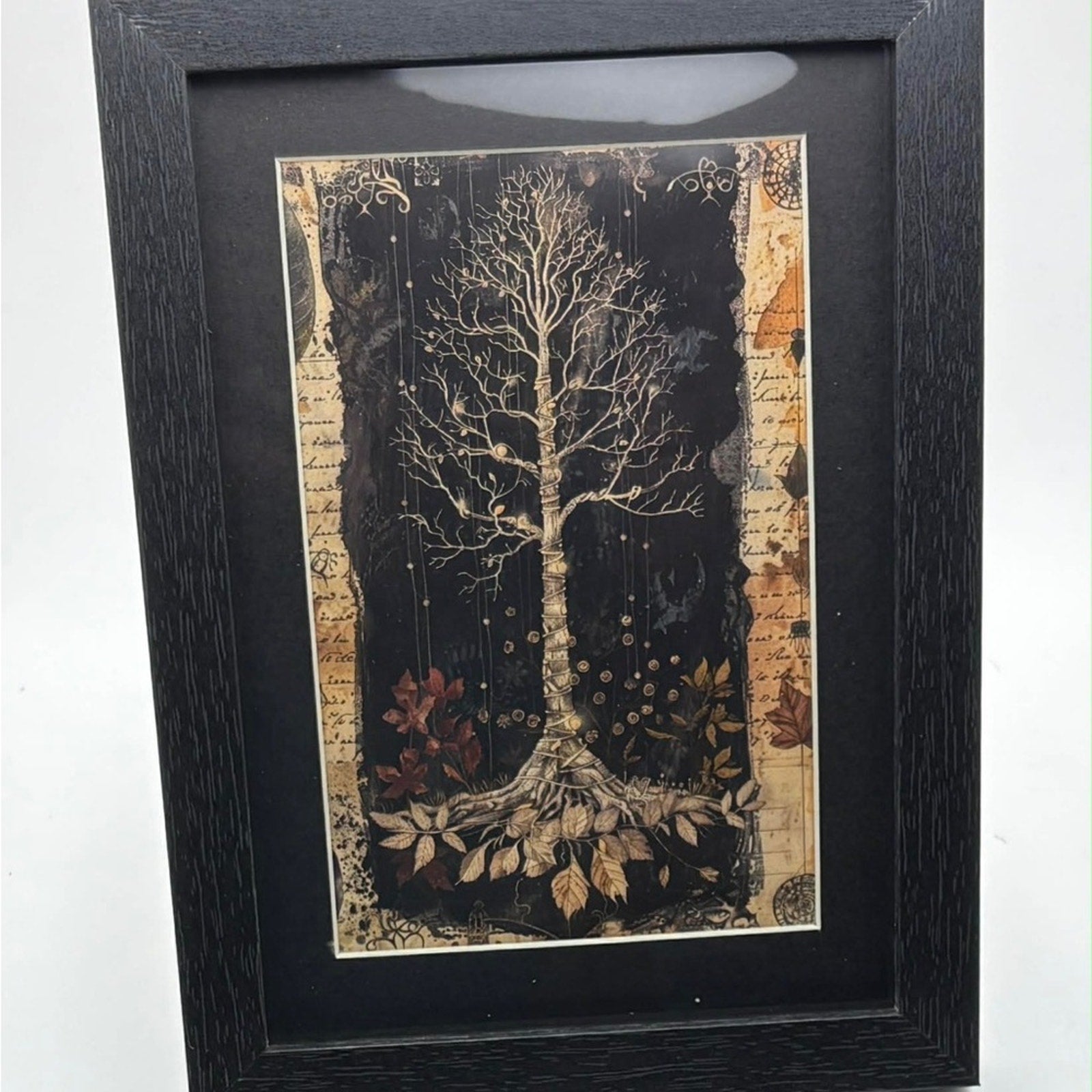 🖤 Gothic Tree of Life Art Print – 5x7 Framed 🌳✨