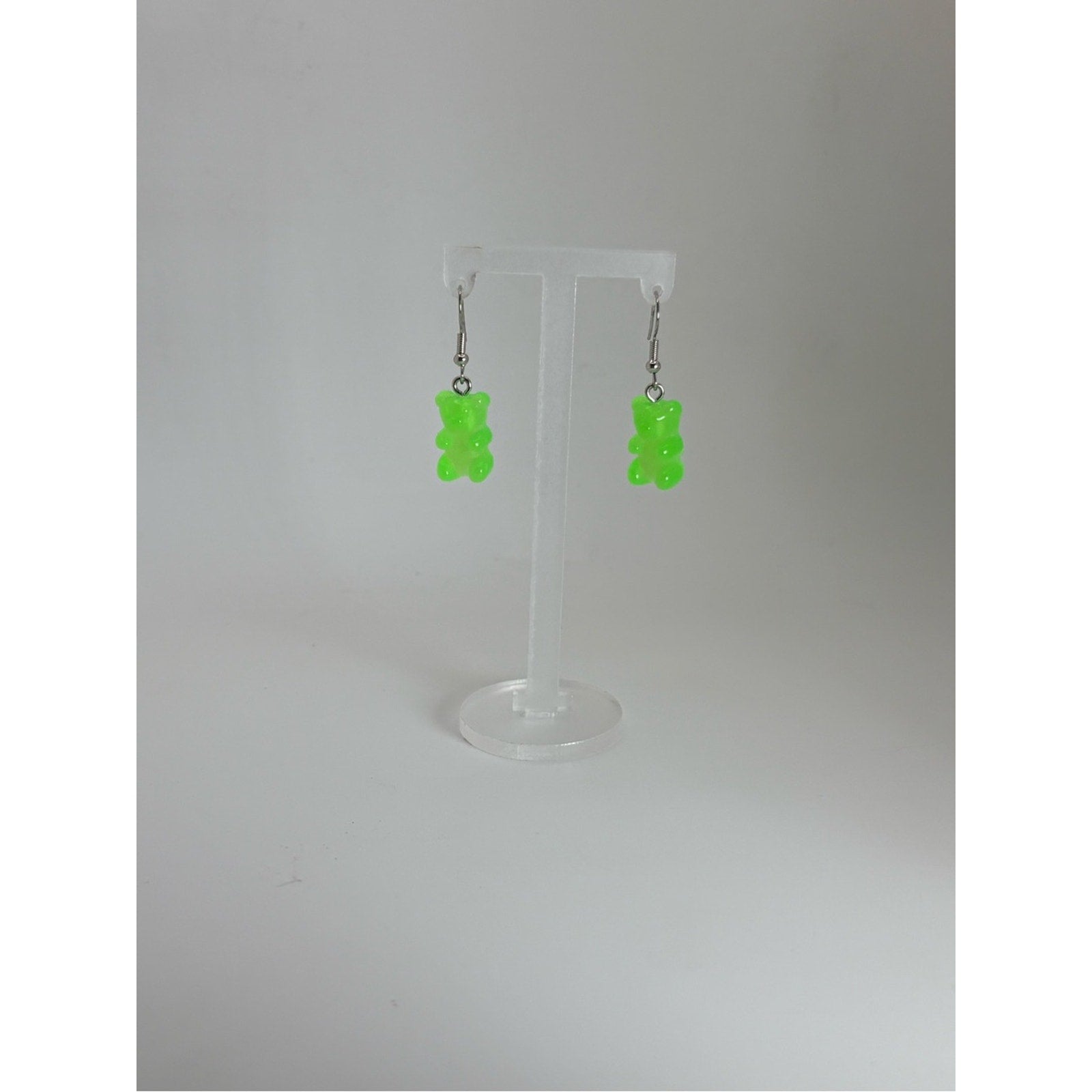 Green Earring Bundle | Gummy Bears, Peeps Bunny & Crystal Dangles | 3 Pairs
