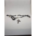 Handmade Black & White Beaded Rosary