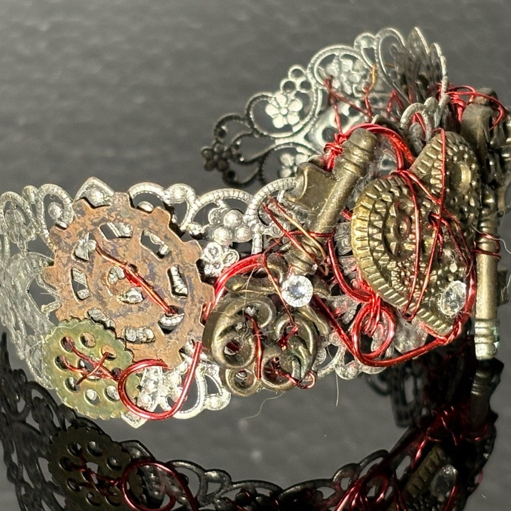 Handmade Steampunk Filigree Cuff Bracelet — NEW NO TAGS 🏷️ 🧙