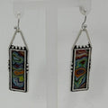 Rainbow Stone Silver Tone Statement Earrings 🌈