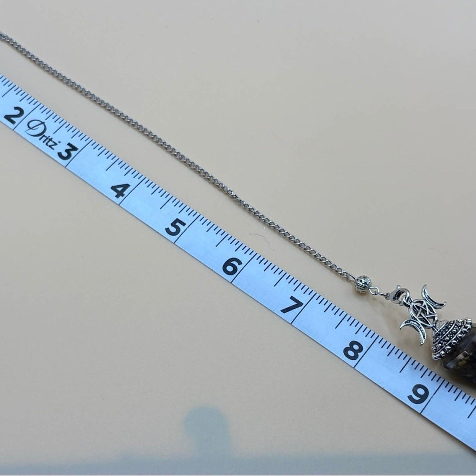 🌙 Triple Moon Pentacle Pendulum | Divination | Spiritual Tool 🌙