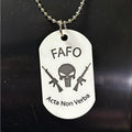 Silver Ball Chain Necklace with FAFO Pendant