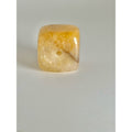 Citrine Stone Incense Holder Cube | Polished Stone Burner