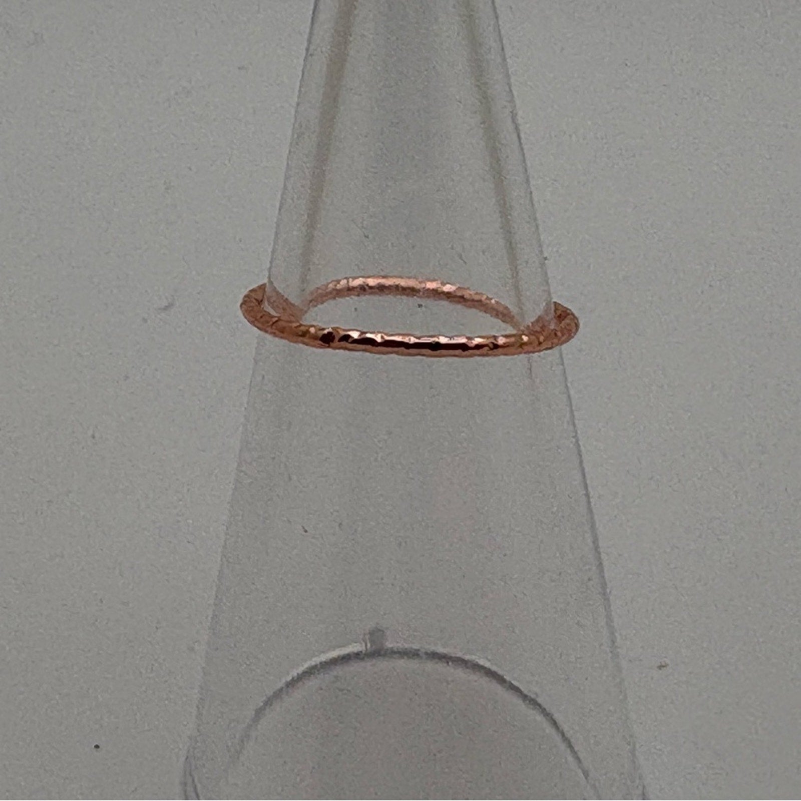 ✨ Minimalist Rose Gold Textured Band Ring – Dainty Stackable Ring ✨