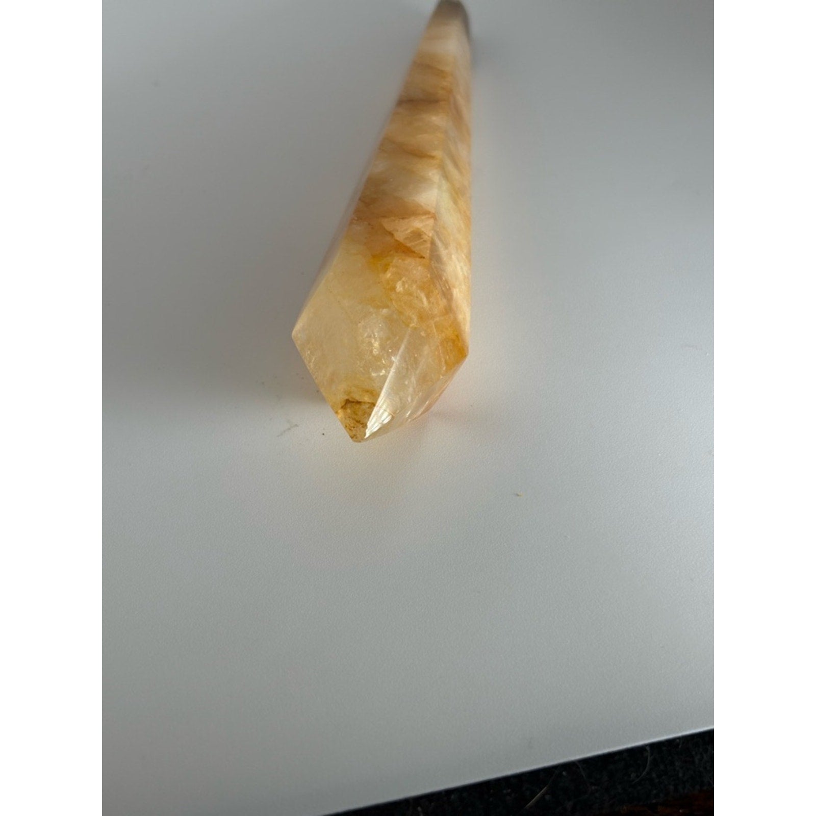 Golden Citrine Crystal Wand - Polished Point