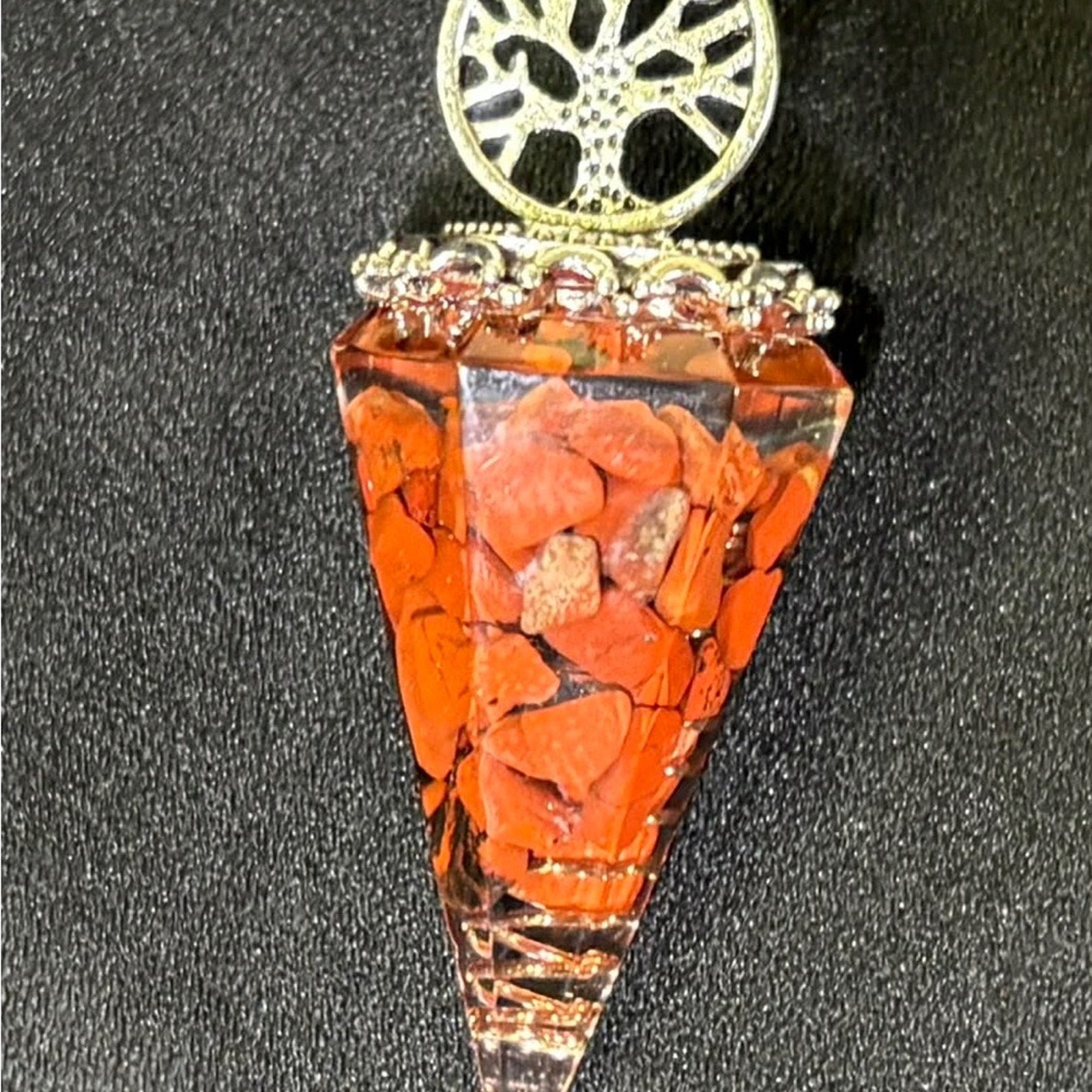 Red Jasper Orgone Pendulum