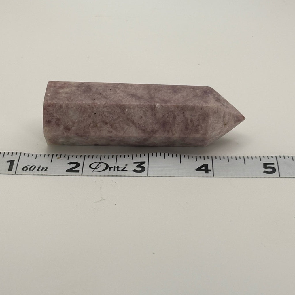 4” Lepidolite Tower 💜 Natural Pink/Purple Mica Crystal Point