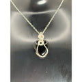 Black Tourmaline Heart Necklace • Hand Wire Wrapped 12 inch chain