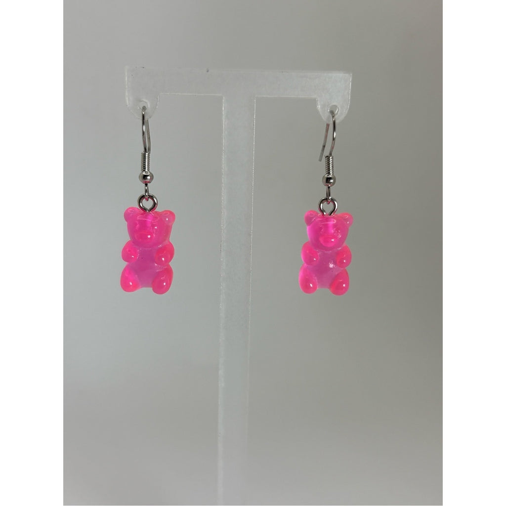 Pink & Purple Earring Bundle | Bunny, Butterfly & Gummy Bear Dangle Earrings