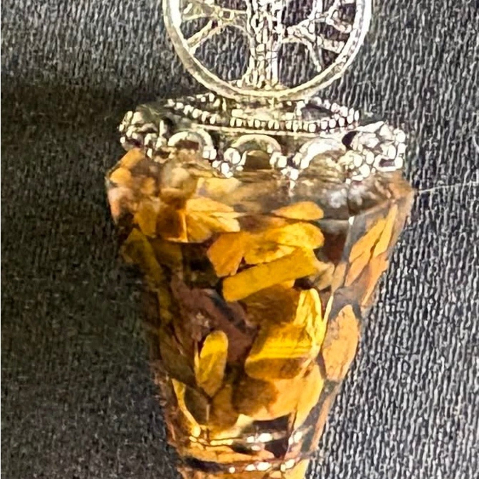 ✨ Tiger Eye Orgone Pendulum – Tree of Life Dowsing Pendulum ✨