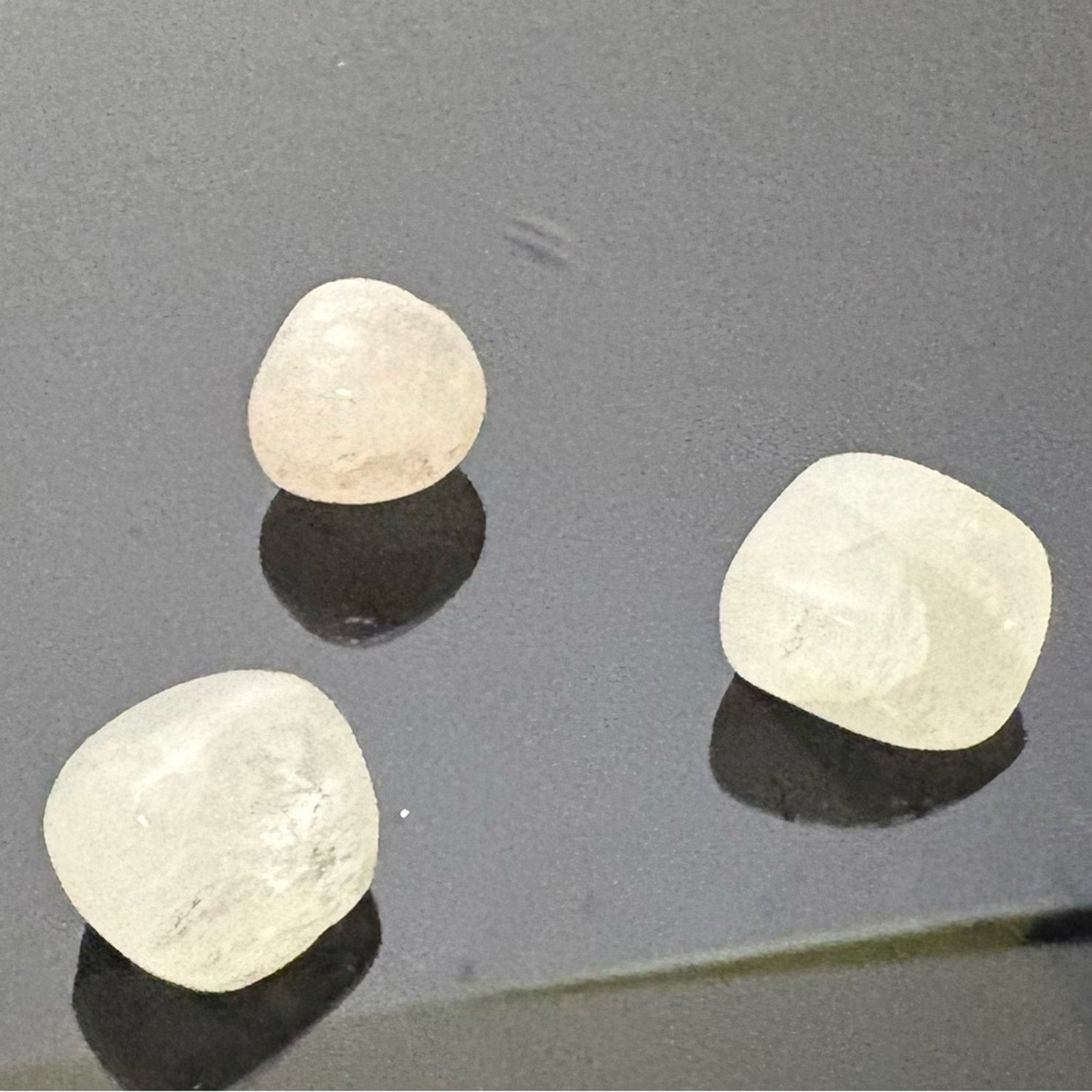 🤍Set of 3 Milky Quartz Tumbles — Soft Glow & Gentle Healing Energy🤍