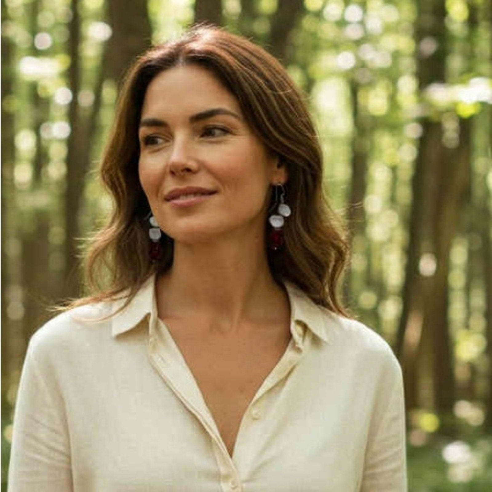 Handmade Holiday Beaded Earrings – Red, Green & Frosted White 🎄🎅