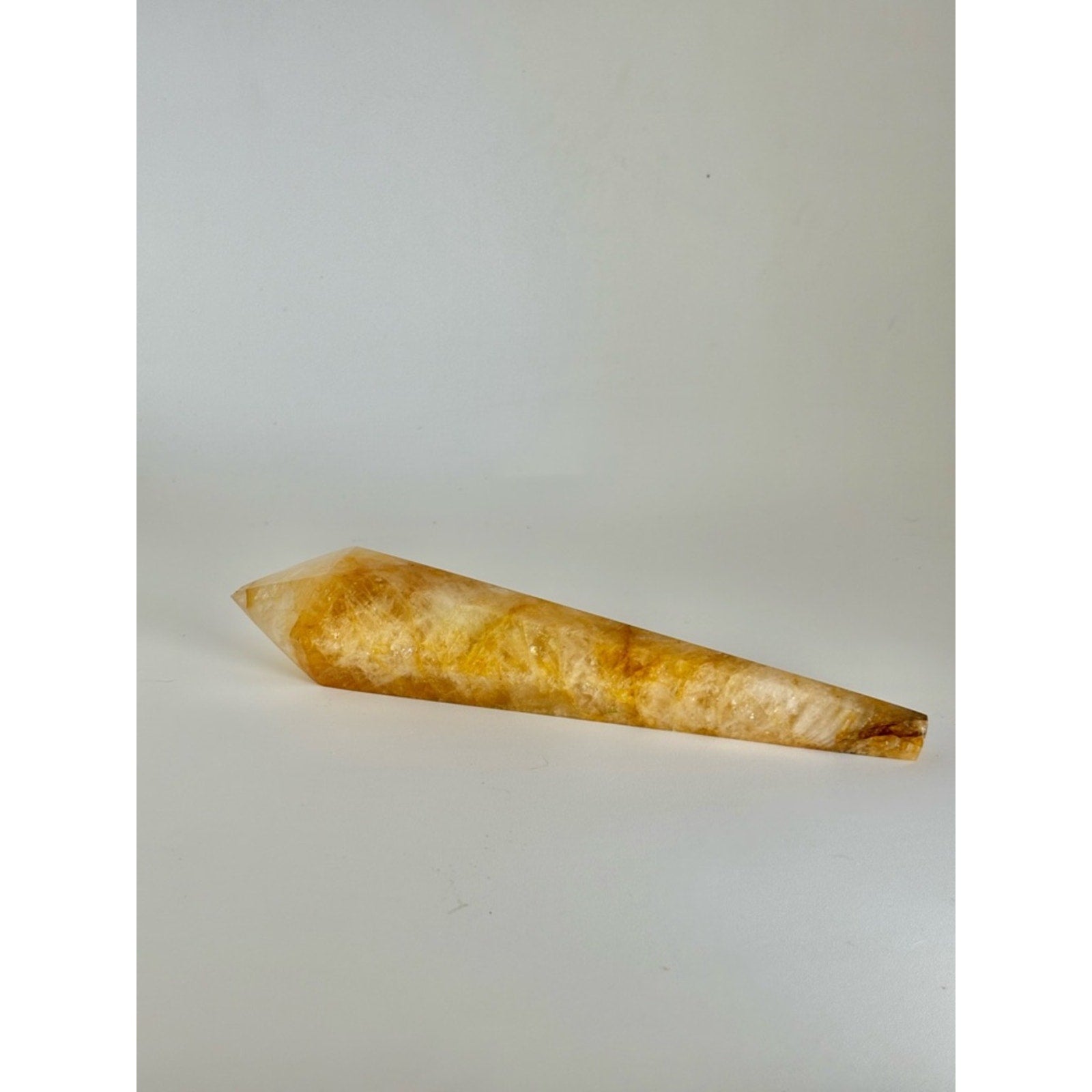 Golden Citrine Crystal Wand - Polished Point