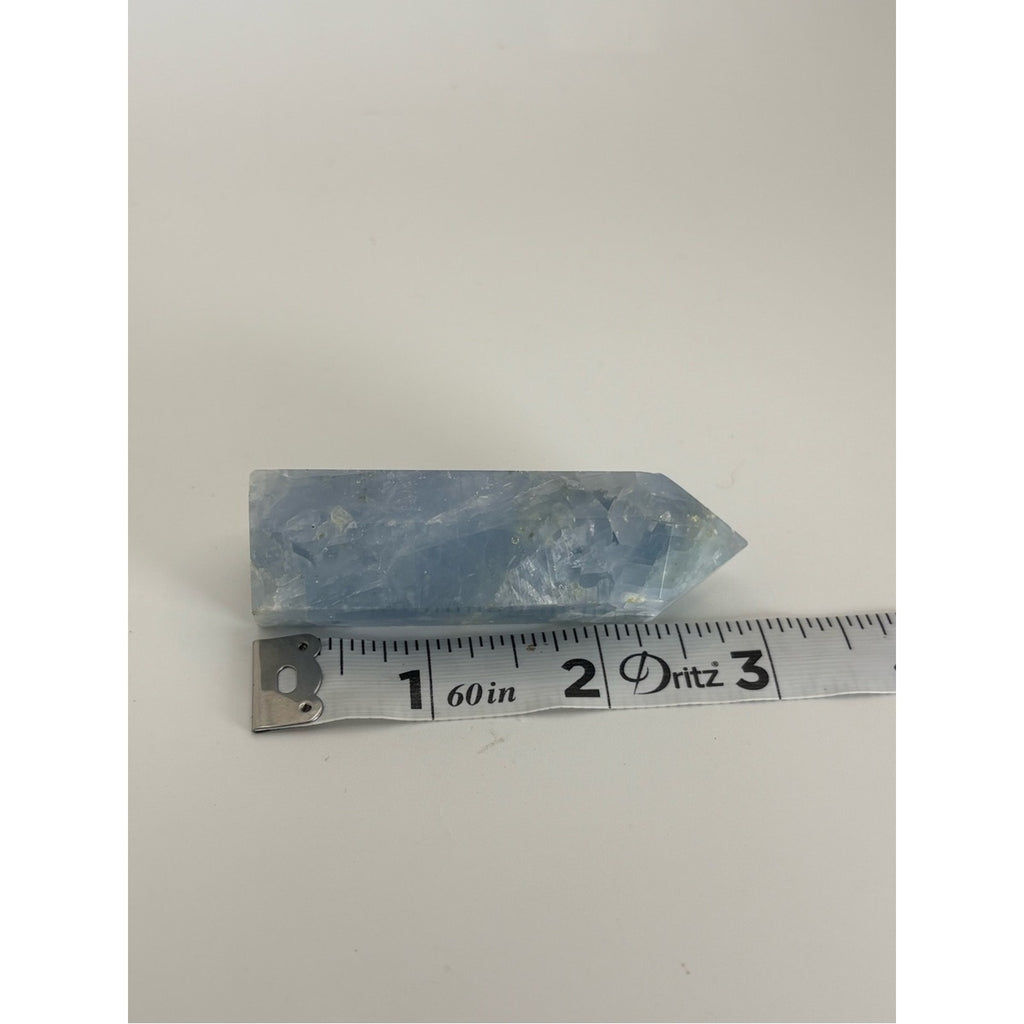 Celestite Crystal Tower Point | Natural Blue Celestine Generator | 2.75”