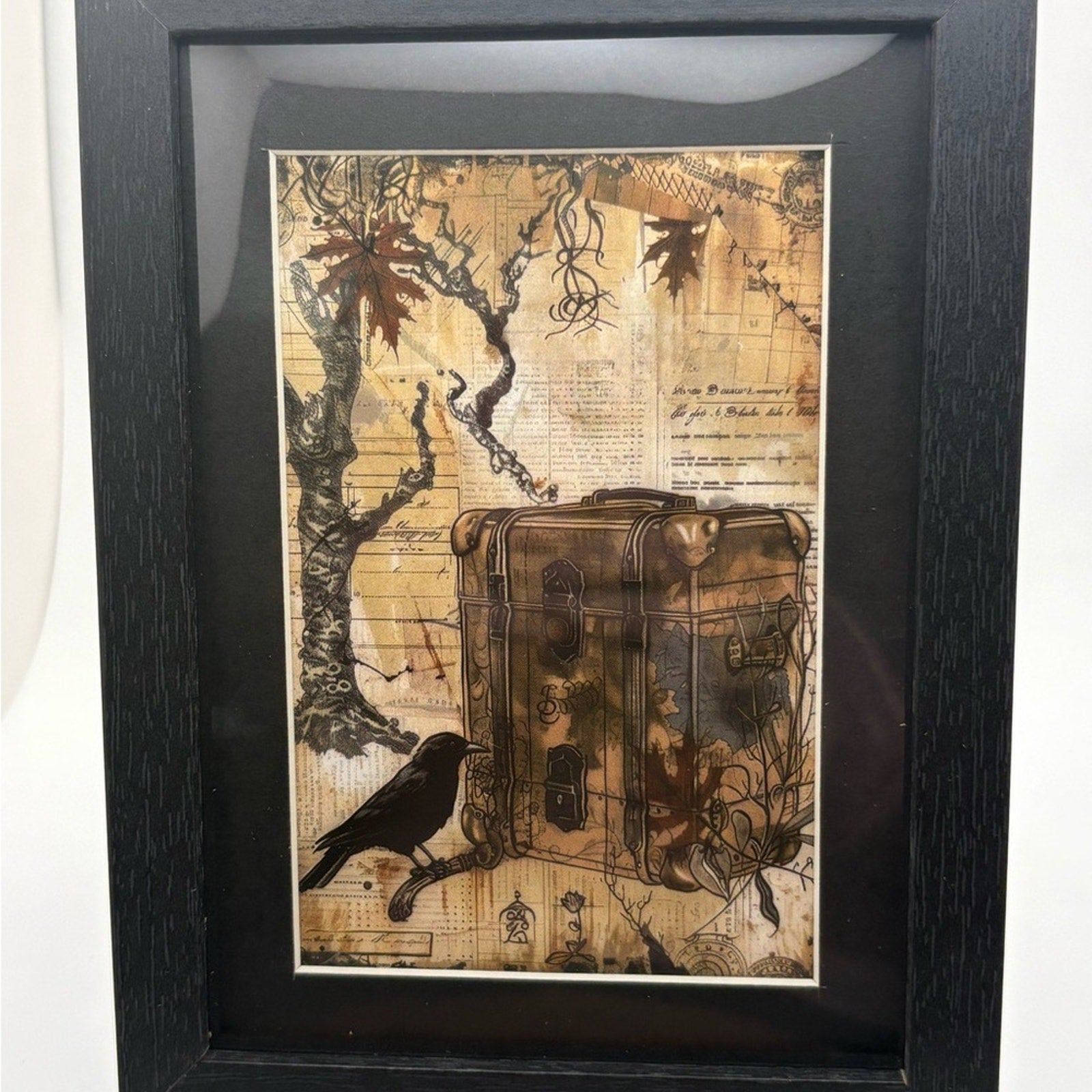 🖤 Vintage Gothic Raven & Trunk Art Print | 5x7 | New 🖤